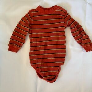 Oshkosh Orange striped sweater onesie
